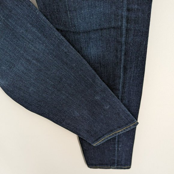 Madewell Skinny Skinny Jeans 27x32 Dark Wash Cotton Stretch Denim Blue Low Rise - Picture 7 of 11